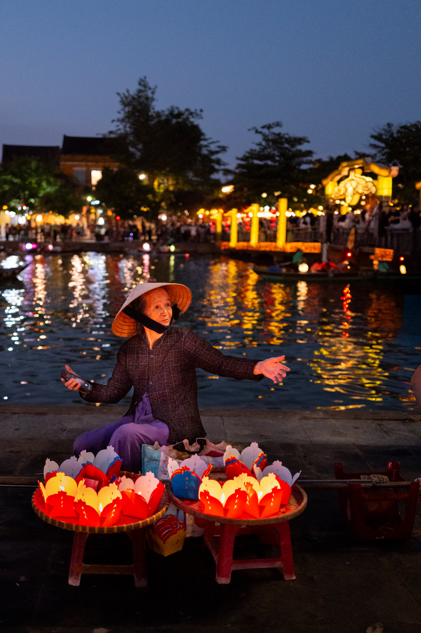 Good luck lantern sales lady in Hoi An